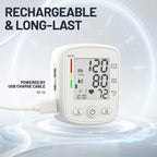 Blood Pressure Monitor Digital Wrist BP Machine Automatic BP Cuff (5.3 to 7.7 in) with 2 Users 180 Memory Voice Large LCD Display Adjustable Cuff USB Charging Carrying Case,White