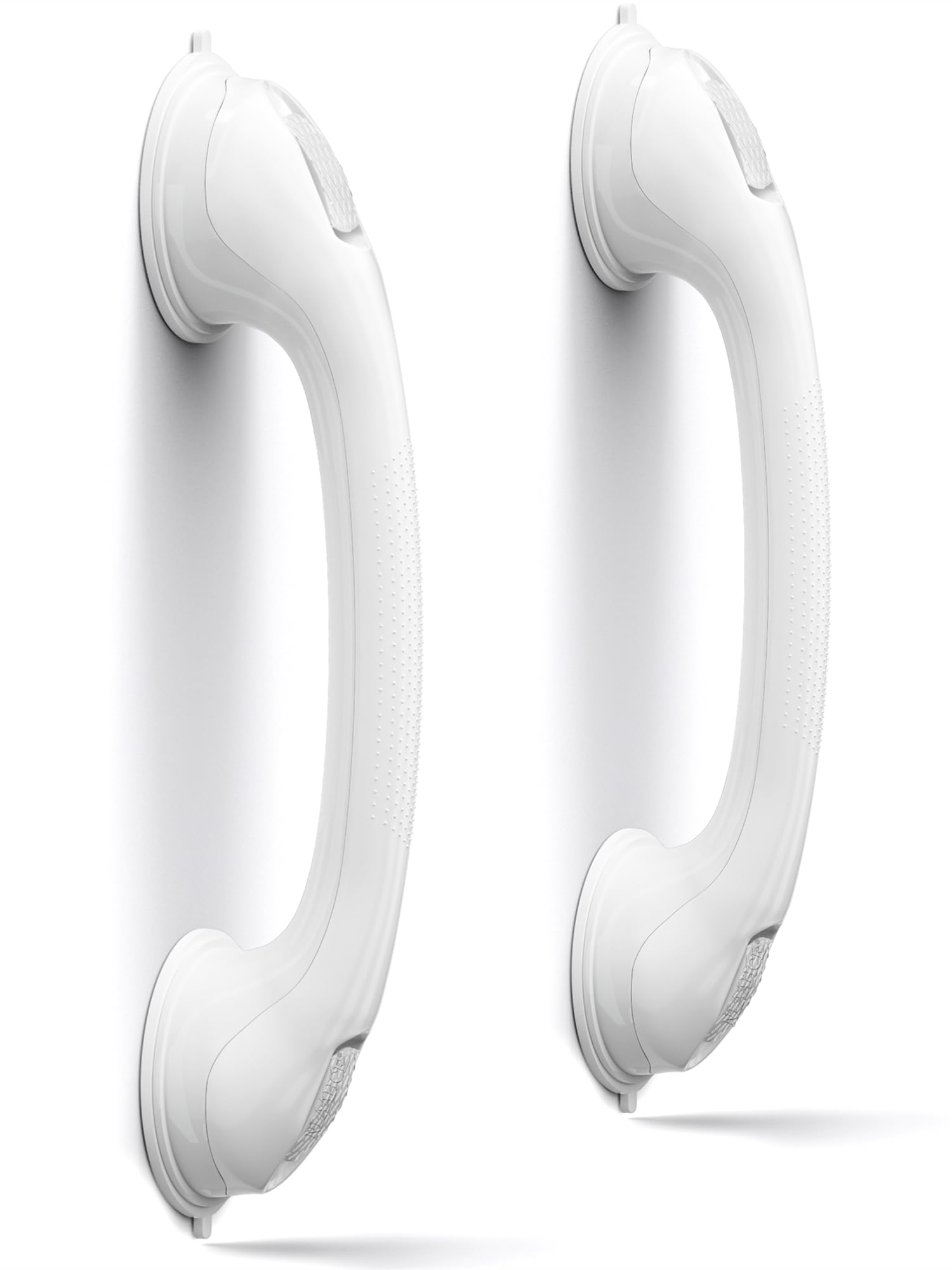 Grab Bars for Shower Heavy-Duty (2Pack) 16-Inch ADA Shower Grab Bars for Seniors Shower Handles for Elderly Suction Handicap Grab Bars Safety Handrail for Disabled for Bathroom Bathtubs Showers White
