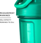 BlenderBottle Classic V2 Shaker Bottle Perfect for Protein Shakes and Pre Workout, 28-Ounce, Grey/Black, Black Shadow