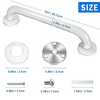 2 Pack Shower Grab Bar, Stainless Steel Bathroom Grab Bar, Shower Handle, Bath Handle, Grab Bars for Handicap Elderly Seniors Bathroom Safety Grab Bar (18 Inch，White)