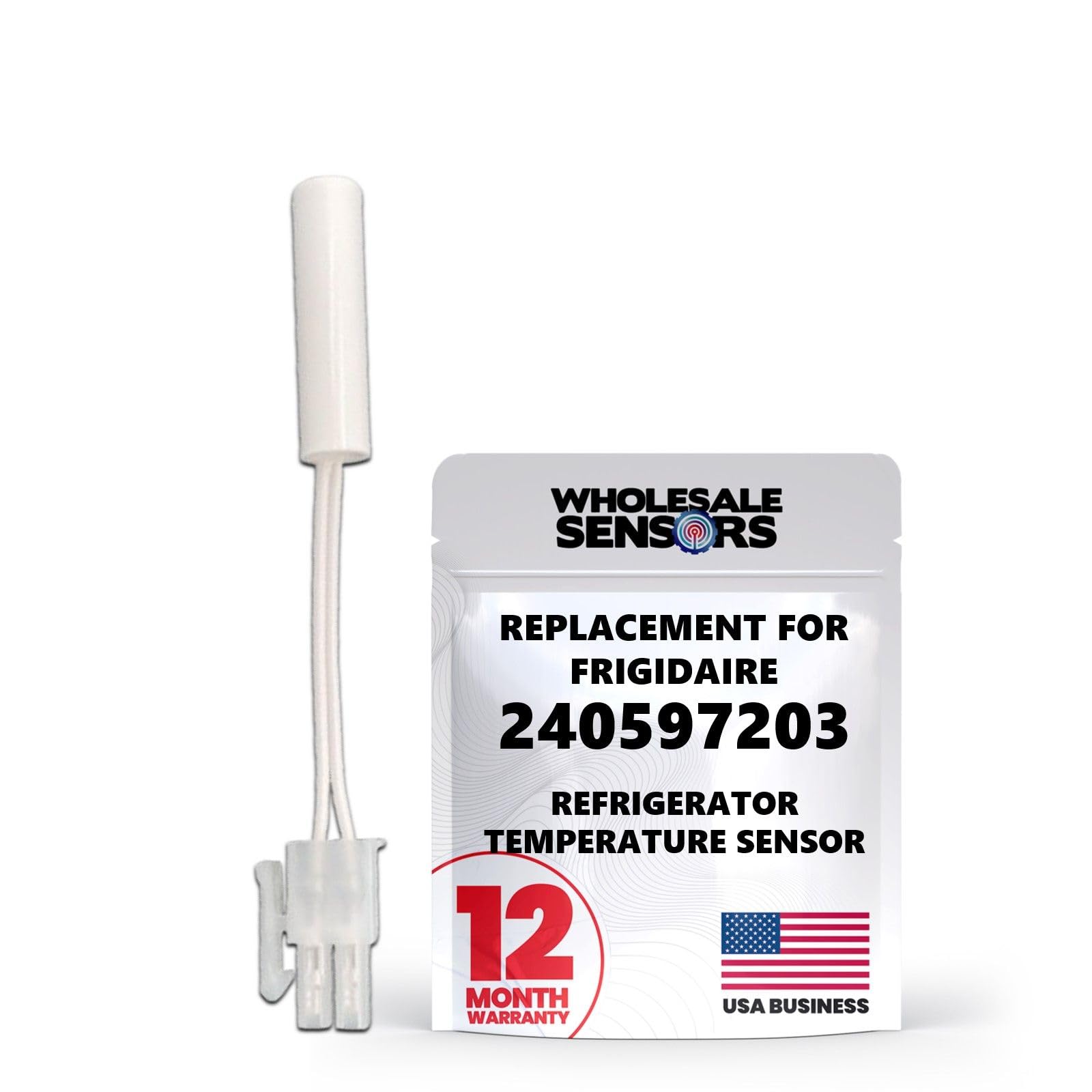 Replacement for Frigidaire 240597203 Refrigerator Temperature Sensor 12 Month Warranty & USA Support