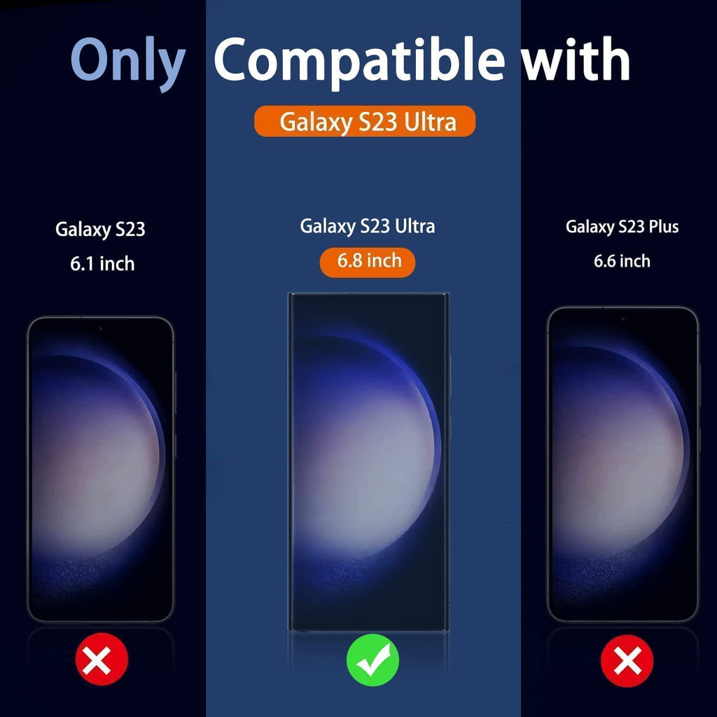 Milomdoi [3+3 Pack] for Samsung Galaxy S23 Ultra Screen Protector [Not Glass] Accessories 3 Pack TPU Film with 3 Pack Tempered Glass Camera Lens Screen Protector For samsung S23 ultra Case Friendly