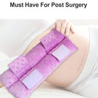 D. Cozy Hysterectomy Pillow Tummy Tuck Seatbelt Pillows with Pocket for Ice Pack Post Abdominal Surgery Comfort Cushion Belly Incision Recovery Gifts Women Patients Lavender