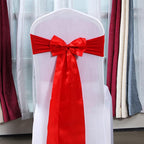 TONIFUL 6 inch x 22yd Wide Red Satin Ribbon Solid Fabric Large Ribbon for Grand Opening Cutting Ceremony Wedding Birthday Party Decoration Gift Craft Chair Sash Table Car Bows Indoor or Outdoor