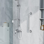 FANHAO 2 Pack Shower Grab Bar, 16 Inch Stainless Steel Bathroom Grab Bar with Anti-Slip Knurled Grip, Heavy Duty Shower Handle Bath Handle, Safety Bars for Elderly or Handicapped (Polished)