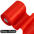 TONIFUL 6 inch x 22yd Wide Red Satin Ribbon Solid Fabric Large Ribbon for Grand Opening Cutting Ceremony Wedding Birthday Party Decoration Gift Craft Chair Sash Table Car Bows Indoor or Outdoor