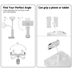 POOLCOMFT Hot Tub Table Tray with Adjustable Phone Holder, 2 Cup Holders, Hot Tub Accessories, Perfect for Outdoor Inflatable Hot Tub & Pool, Unique Gifts for Women, Mom(Scented Candle & Card)