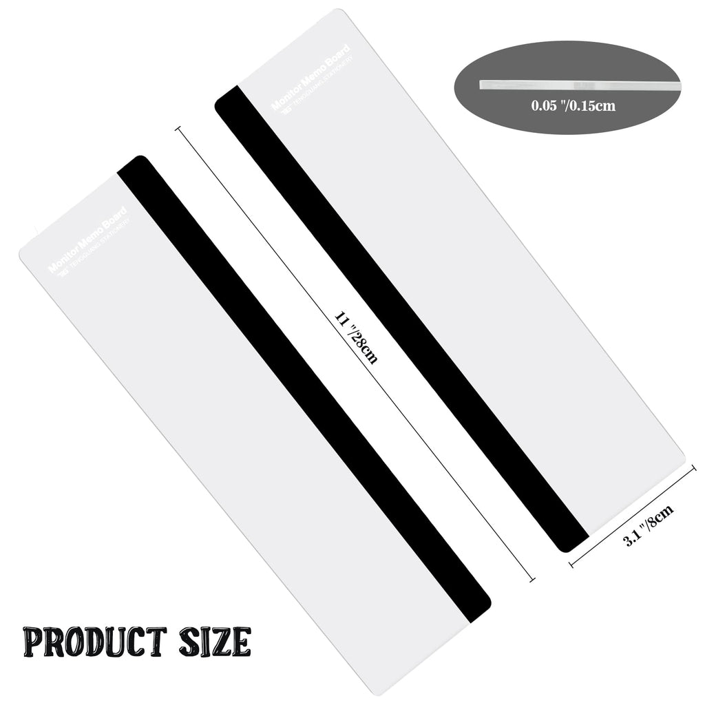 Office Desk Accessories 2pcs Computer Monitor Memo Board Message Board Supplies for Women Men Sticky Note Holder Home Desktop Decor