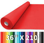 Vanhench 36" x 2520" (210') Christmas Wrapping Paper for Men Women Kids, Red Wrapping Paper Roll, Solid Color Art Kraft Craft Paper for Wedding, Birthday, Bouquet Flower Poster Bulletin Board Paper