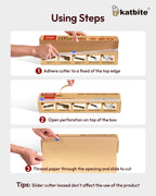 Katbite Unbleached Parchment Paper for Baking, 15 in x 210 ft, 260 Sq.Ft, Heavy Duty Baking Paper with Slide Cutter, Non-stick Brown Parchment Paper Roll for Cooking, Air Fryer, Steaming, Baking Bread