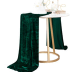 Socomi 4pcs Emerald Green Velvet Table Runner 20 x 120 Inches 10ft Luxurious Thick Cotton Christmas Thanksgiving Wedding Runner for New Year Bridal Shower