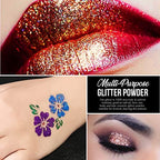 Teenitor Glitter, 32 Colors Body Glitter Face Glitter, Hair Glitter Nail Glitter for Crafts Resin Accessories, Fine Glitter for Resin Nail, Eye Glitter Makeup, Gold Glitter Red Glitter Black Glitter
