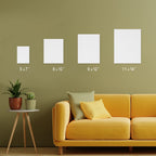 PHOENIX 24 Pack Canvases for Painting - 5x7, 8x10, 9x12, 11x14 Inch, 8 Oz Triple Primed 100% Cotton Flat Canvas Boards White Blank Canvas Panels Multi Size Bulk Pack for Acrylic & Oil Paints