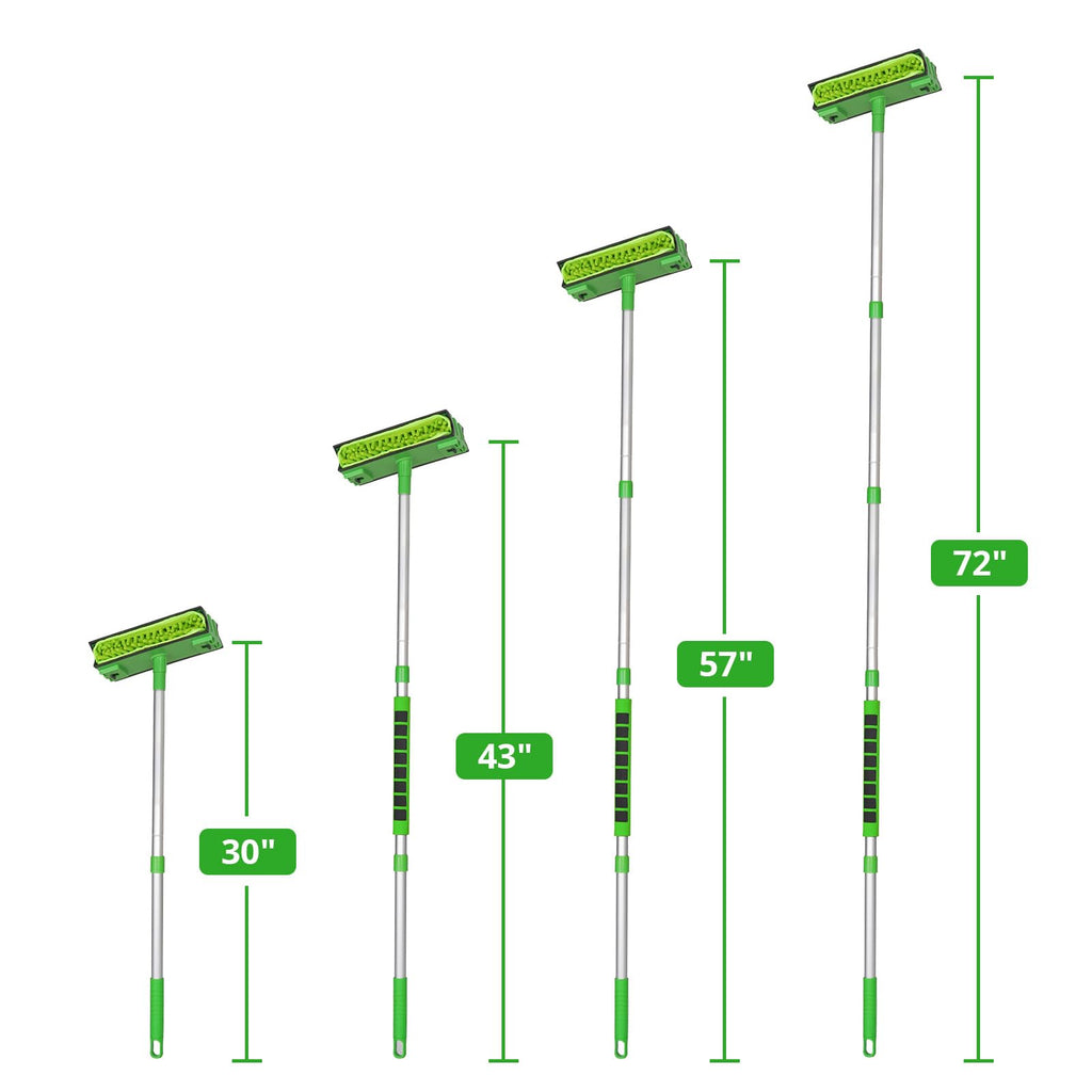 Zavrski Ceiling Fan Cleaner Duster with 6 Ft/72'' Extension Pole High Ceiling Fan Blade Cleaning Tool Microfiber Duster Reusable Pads for Cleaning Ceiling Fan, Baseboard, Blind, Cobweb, Molding