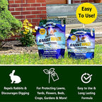 Nature's MACE Rabbit Repellent 3lb Granular/Treats 1,350 Sq. Ft. / Rabbit Repellent and Deterrent/Keep Rabbits Out of Your Lawn and Garden/Safe to use Around Children & Plants