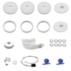 FibroPool Rebuild Kit for Polaris 280 White - Includes Wheels, Turbine, Bearings, Tail, Head Float, Bag, Swing Axle and Scrubber to Tune Up Automatic Cleaners - Not Compatible 360 or 380