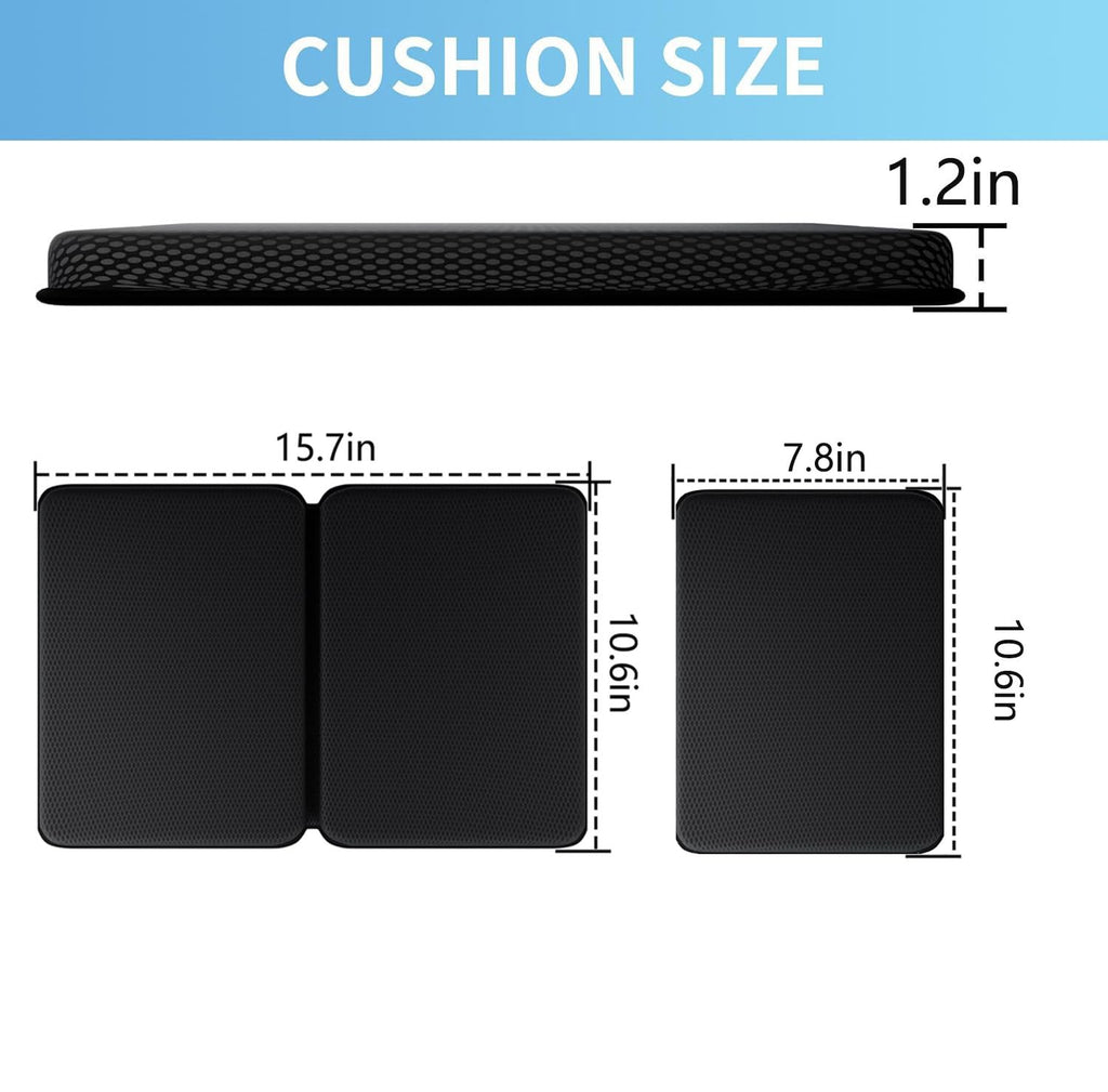 Portable Gel Seat Cushion,15.7'' x 10.6''Foldable Breathable Travel Thick Gel Seat Cushion for Office Chair, Car Seat, Wheelchair,Relief Long Sitting, Travel, Sciatica, Coccyx Pain