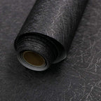 Abyssaly Black Silk Wallpaper Peel and Stick 15.7" X 393.7" Embossed Self Adhesive Black Contact Paper Removable Kitchen Vinyl Textured Wall Paper Cabinet Furniture Shelf Liner