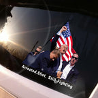 2pcs Trump Fight Decals, Trump Peeking 2024 American Flag Vinyl Stickers Trump Arrested Shot Still Fighting Bumper Sticker for Car Truck Windows Laptop,Great Gift for Any Patriot (Trump Fight)