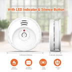 Jemay Smoke Detector, Smoke Alarm with Advanced Photoelectric Technology, Smoke Detector with Test Button and Low Battery Reminder, Fire Alarm with Battery Backup Used in Home, AW106, 10 Packs
