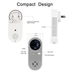 Plug in Carbon Monoxide Detector, Carbon Monoxide Alarm,Real-time Digital Display 3-in-1 Level: PPM,°F & Humidity, Co Detector Monitor for Home,RV,Apartment