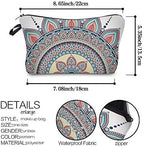 Deanfun Cosmetic Bag for Women, Mandala Flowers Waterproof Makeup Bags Roomy Toiletry Pouch Travel Accessories Gifts (50965)