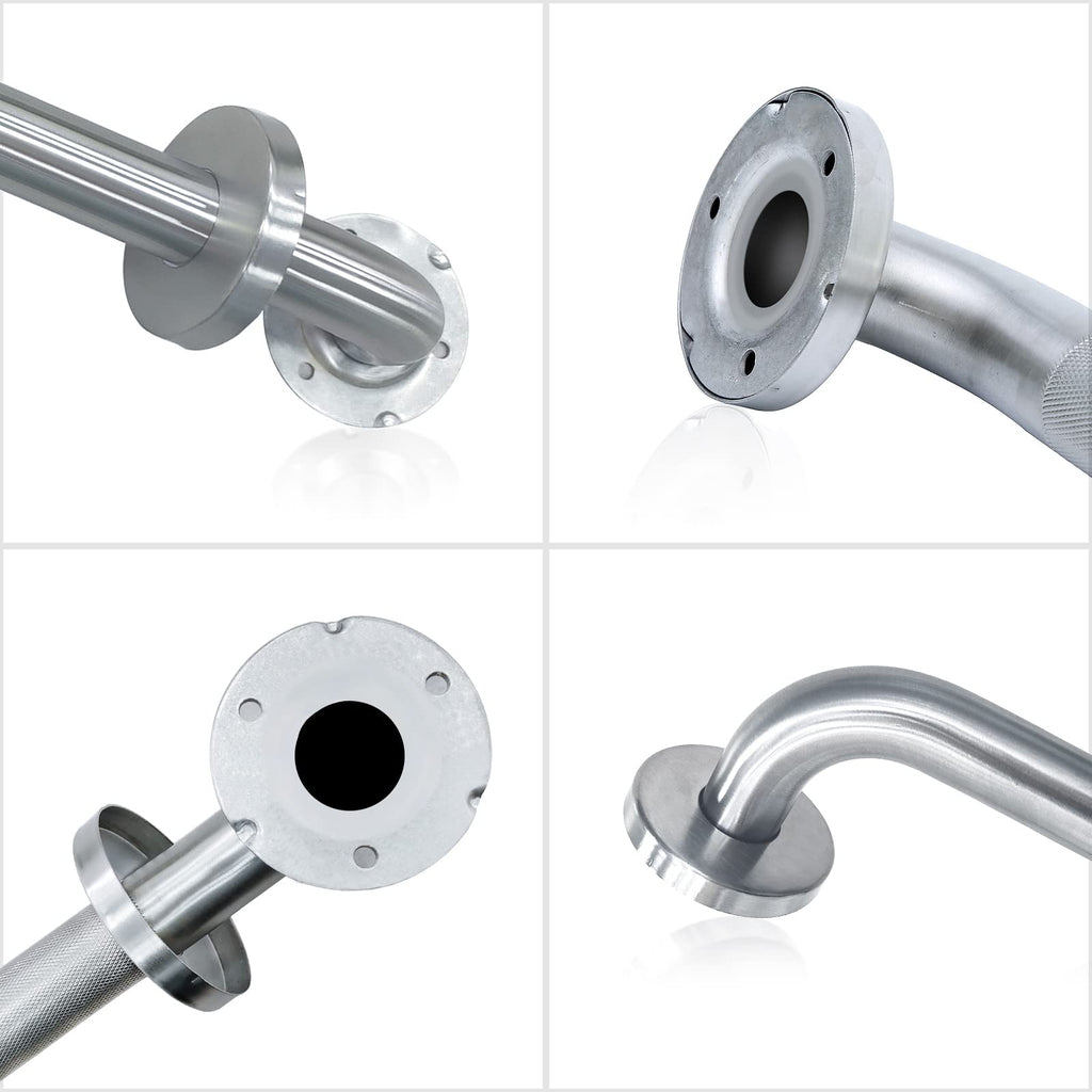 16 Inch Shower Grab Bar 2 Pack Polished Chrome SUS 304 Safety Grab Bars with Concealed Screws, 500lbs Support Assist Bath Handle Balance Bar for Handicap Elderly Pregnant Women for Christmas Gifts