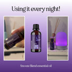 Sleep Essential Oil Blend for Diffuser - Snooze Blend Essential Oil for Sleep with Roman Chamomile Lavender Cedarwood and More - Aromatherapy Oil Blend for Nighttime Relaxation