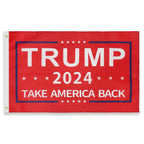 DANF Donald Trump for President 2024 Take America Back Flag Red 3x5 Foot with Grommets