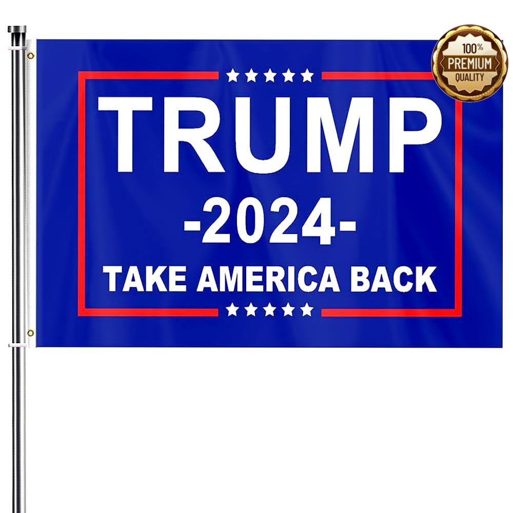 ERT Donald Trump 2024 Flag 3X5 Foot Take America Back Flag President Flags 3x5 ft with Brass Grommets MAGA