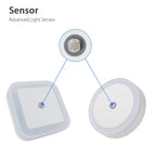 JNSupplier 2 Pack 0.5W Plug-in Auto Sensor Control LED Night Light Lamp for Bedroom Hallway Bath (Square)