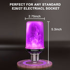 Hompavo 【Upgraded LED Flame Light Bulbs Halloween Decorations, 4 Modes Flickering Light Bulbs with Upside Down Effect, E26/E27 Flame Bulb for Christmas Party Home Indoor & Outdoor (4 Pack)