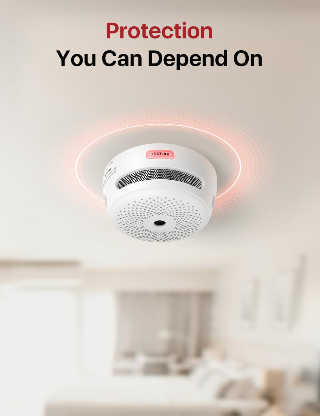 X-Sense Mini Smoke Alarm, 10-Year Battery Fire Alarm Smoke Detector with LED Indicator & Silence Button, XS01, 3-Pack