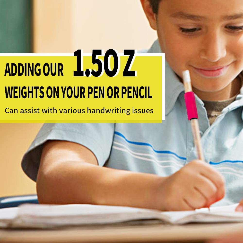 Galagee Pen or Pencil Weights Kit - Handwriting Aid for Children, Elderly or Special Needs - Assists The Individuals with Dyspraxia, Autism, ADHD, Tremors, Sensory Integration Issues (3 Pack)