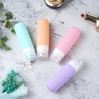 Travel Bottles for Toiletries, TSA Approved Travel Containers 3oz Leak Proof Travel Tubs Refillable Liquid Travel Accessories for Shampoo Conditioner Lotion Body Wash(Multicolored C)