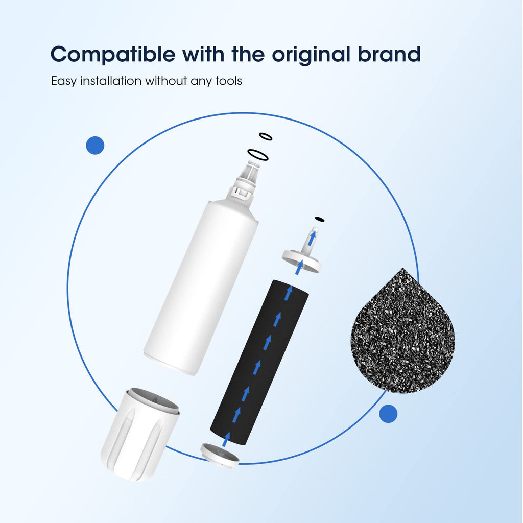 GLACIER FRESH 4204490 Water Filter Compatible with Sub-Zero 4204490, 4290510, 9030868 Refrigerator Water Filter, 3 Pack