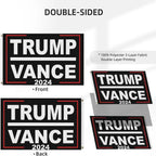 Trump Vance 2024 Flag 3x5 Donald Trump J.D. Vance 2024 America President Flags Made in USA Outdoor Double Sided 3 Ply Heavy Duty Banner with 2 Brass Grommets UV protection Fade Resistant for Indoor Outdoor Decor Gift