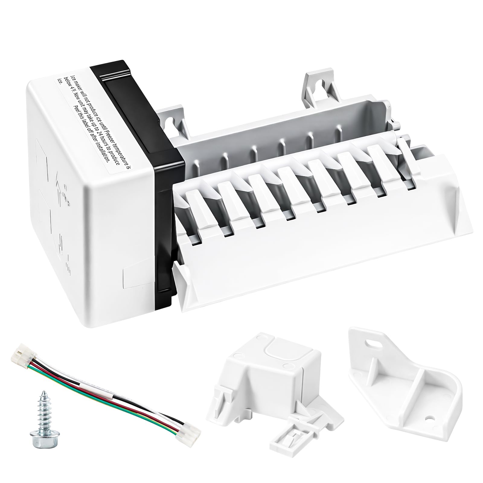 Nurfosttek 2198597 Ice Maker, 185W 115V 60Hz, Compatible with Whirlpool Maytag KitchenAid Amana Refrigerator, Replaces W10122502 626663 1016069 2198678, High Efficiency Ice Making