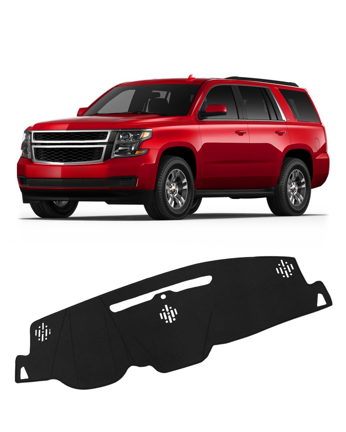 FIILINES Dash Cover Compatible with Chevy Chevrolet Tahoe Suburban/GMC Sierra Yukon 2015-2020 Dashboard Mat Cover Sunshade Nonslip Mesh Protector No Glare Accessories