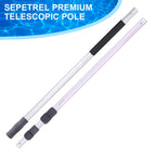 Sepetrel Pool Pole-Upgraded Professional 12 Foot Telescoping Swimming Pool Pole with Threaded Tips,Adjustable Telescopic Poles,for Skimmer Net,Brush,Vacuum Head
