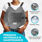 RN Revamped Designs Mastectomy Pillow, Comfort Pillow Post Breast Reduction, Augmentation, Heart, Lung, Hernia, Liver Transplant, Care Gift for Recovery After Abdominal or Chest Surgery (Gray)
