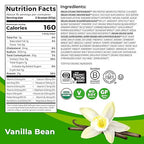 Orgain Organic Protein + Superfoods Powder, Vanilla Bean - 21g of Protein, Vegan, Plant Based, 8g of Fiber, No Dairy, Gluten, Soy or Added Sugar, Non-GMO, 1.12lb