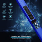SUPRUS Electric Lighter Arc Windproof Flameless USB Lighter Rechargeable Lighter with Safety Lock for Candle BBQ Camping (Dark Blue)