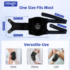 NEWGO Ice Pack for Knee Replacement Surgery, Reusable Gel Cold Pack Wrap Around Entire Knee for Knee Injuries, Pain Relief, Swelling, Bruises (Black)