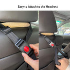 ZipSeven Car Handle 2 Piece Portable Automotive Handle Assistance Mobility Aid Adjustable Auto Assist Grab Bar Vehicle Seat Transfer Handles Handicapped Accessories for Able Elder - Black