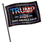 ERT Donald Trump 2024 Flag 3X5 Foot Take America Back No More Bullshit Flag President Flags 3x5 ft with Brass Grommets MAGA (Black Trump 2024 Flag)