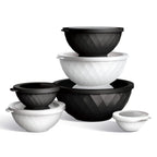 COOK WITH COLOR Mixing Bowls with Lids - 12 Piece Plastic Nesting Bowls Set includes 6 Prep Bowls and 6 Lids, Diamond Design - Microwave Safe (Mint)