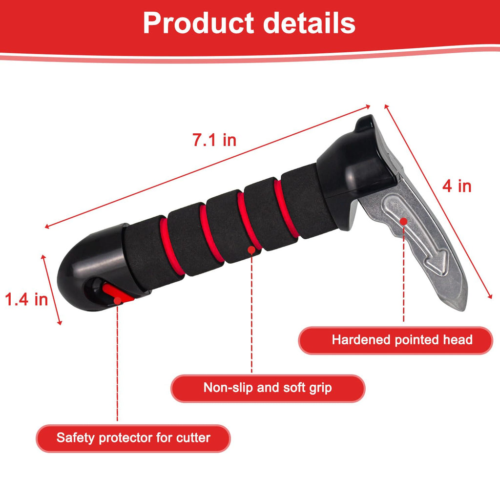 Shouken 2 Packs 3 in 1 Car Door Handle for Elderly,Car Handle Assist Support Handle Multifunction Handle Car Door Latch Handle for Seniors and Handicapped