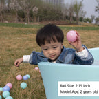 MoonxHome Ball Pit Balls for Toddlers, BPA Free Crush Proof Plastic Toy Balls for Ball Pit, Children's Water Toys, Ideal Gift for Christmas for Play Tent 2.15" Pack of 100 White Clear and Light Grey