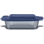 Pyrex Colors Tinted (8x8) Glass Baking Dish with BPA-Free Lid, Oblong Bakeware Glass Pan For Casserole & Lasagna, Dishwasher, Freezer, Microwave and Pre-Heated Oven Safe, Smoke